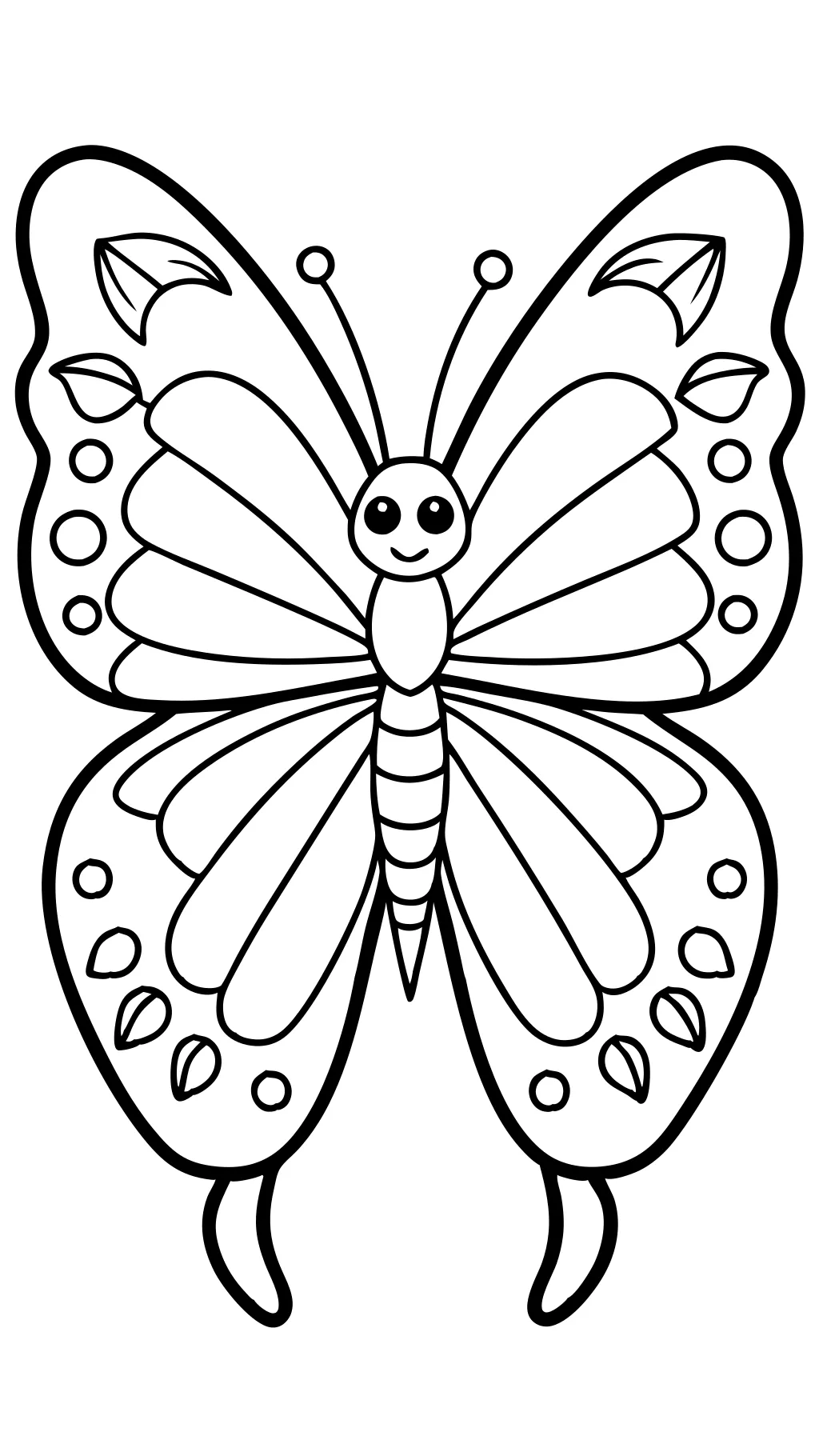 easy butterfly coloring pages